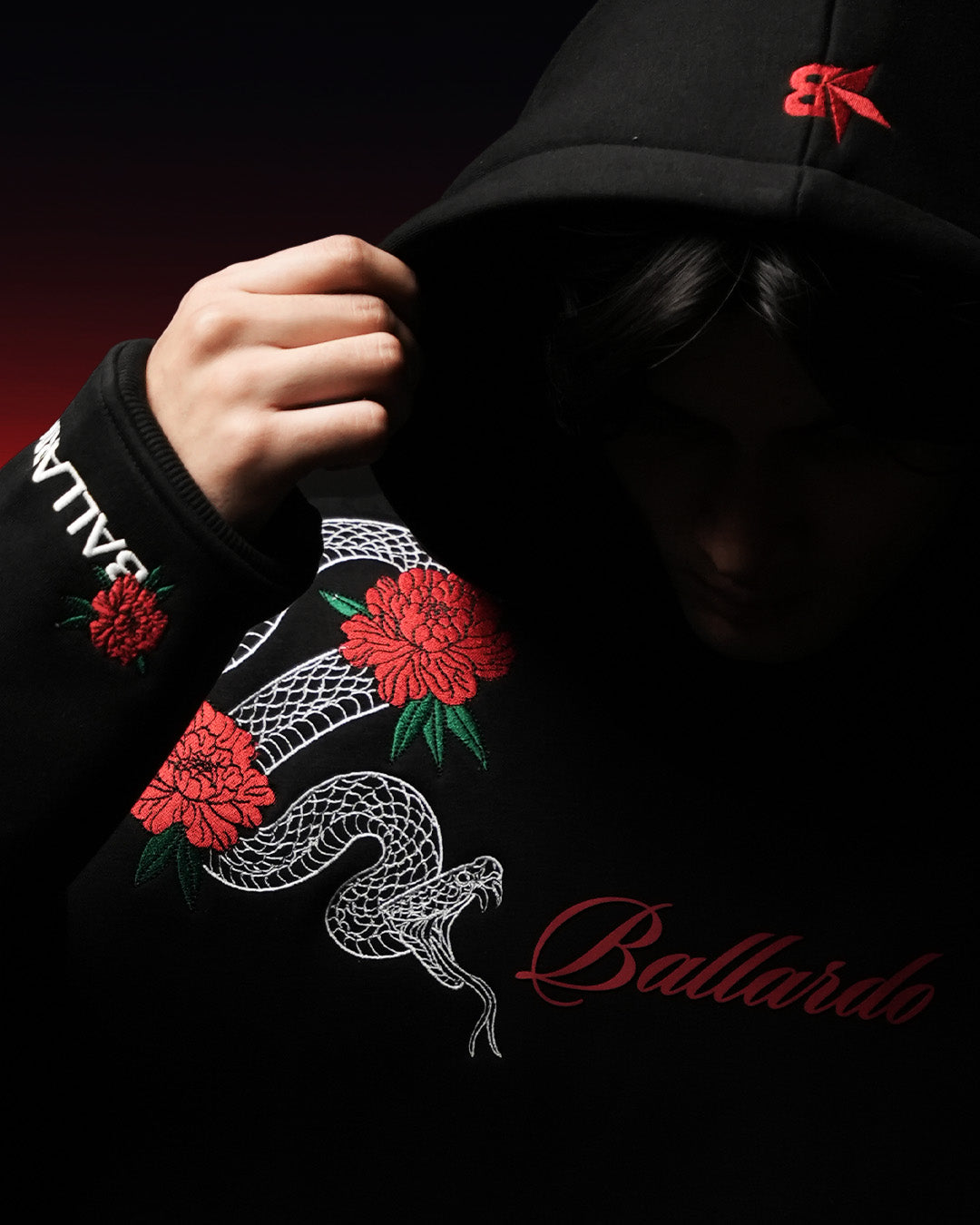Black Snakes & Roses Hoodie