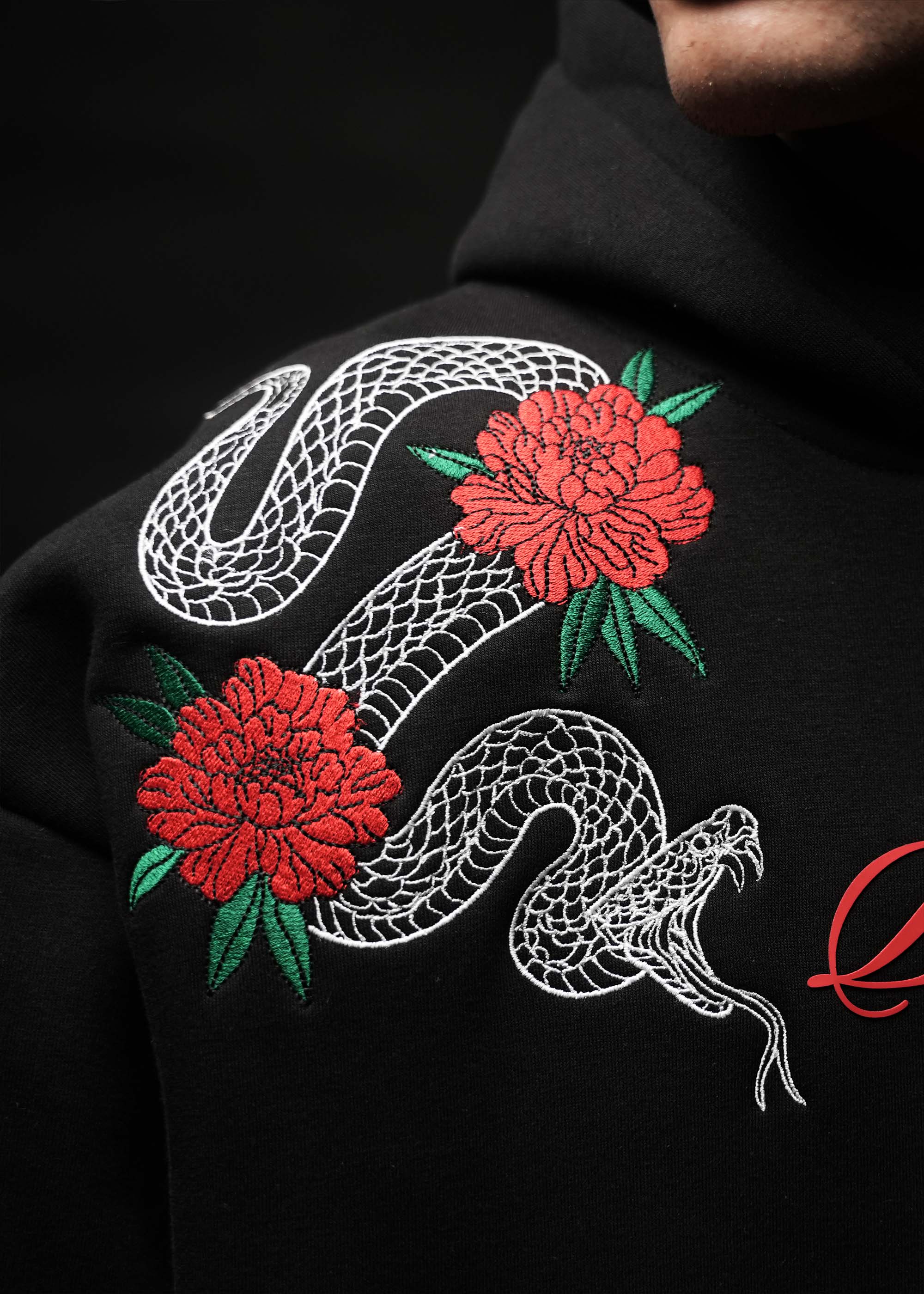 Black Snakes & Roses Hoodie
