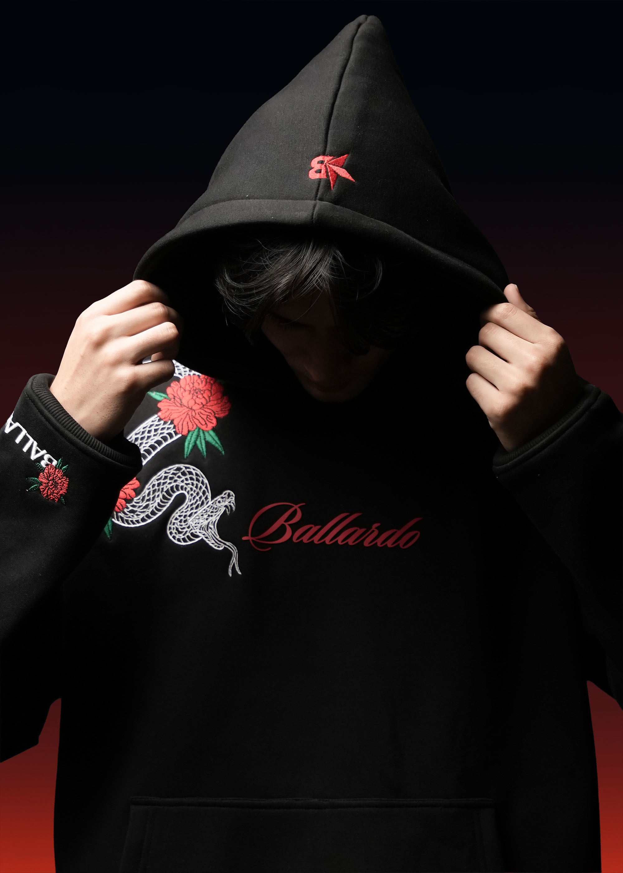 Black Snakes & Roses Hoodie